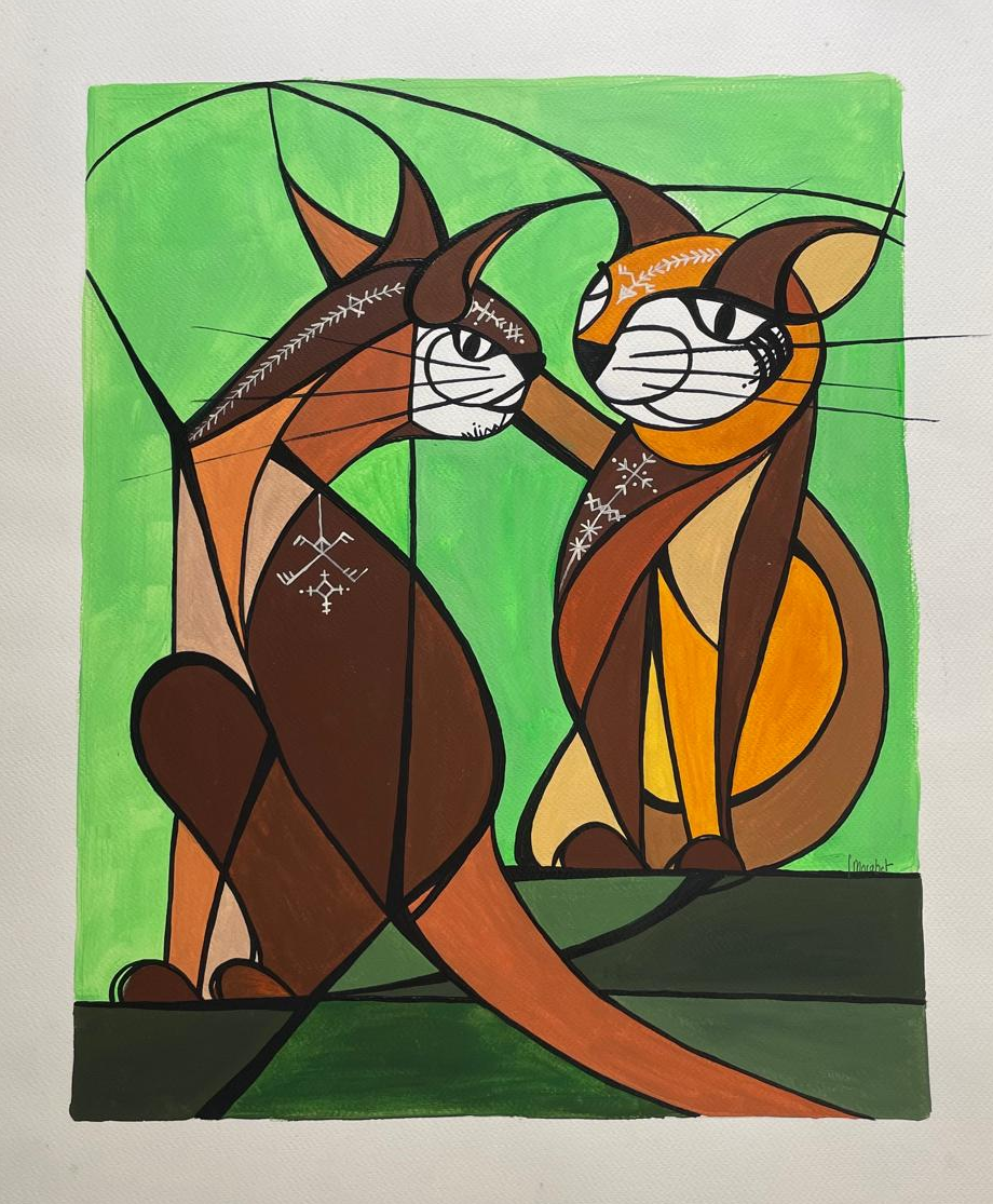 Battle of Power, Acrylic on paper (300g)