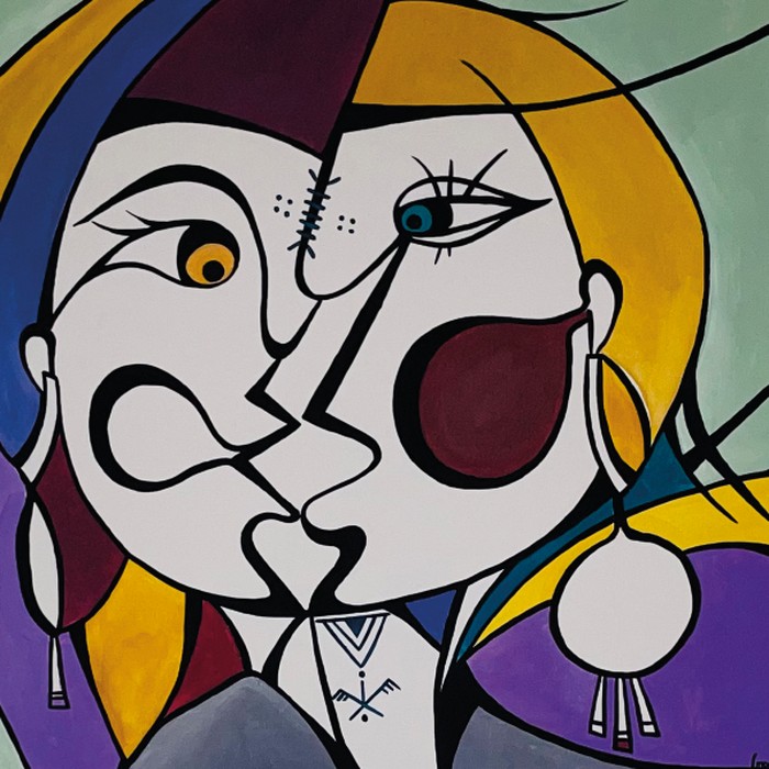 The Kiss, Acrylic on canvas
