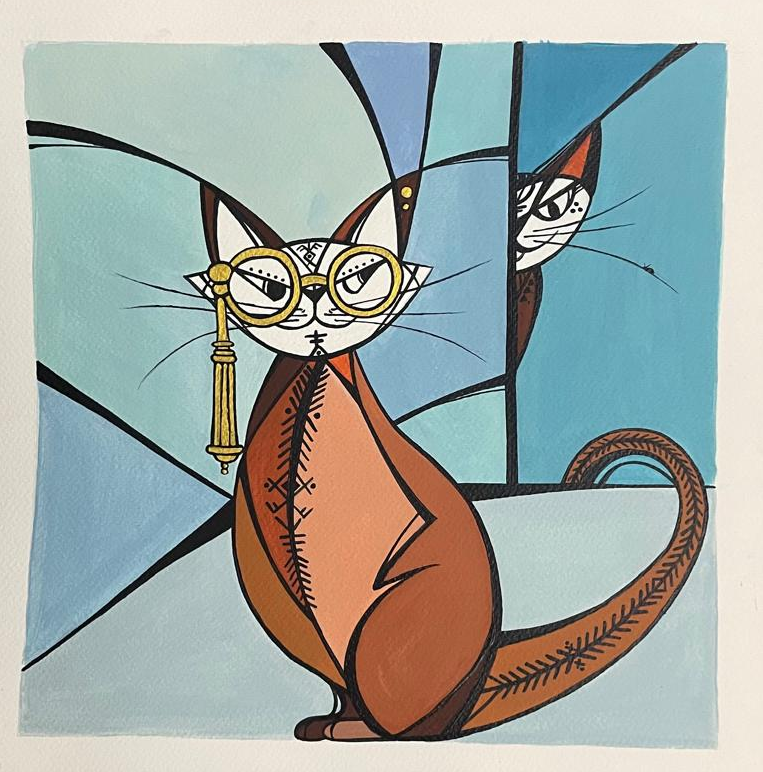 Lorgnette, Acrylic on paper (300g)