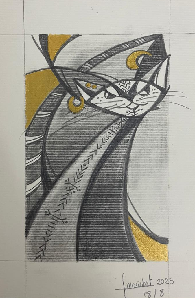Cunning, Mixed media on paper