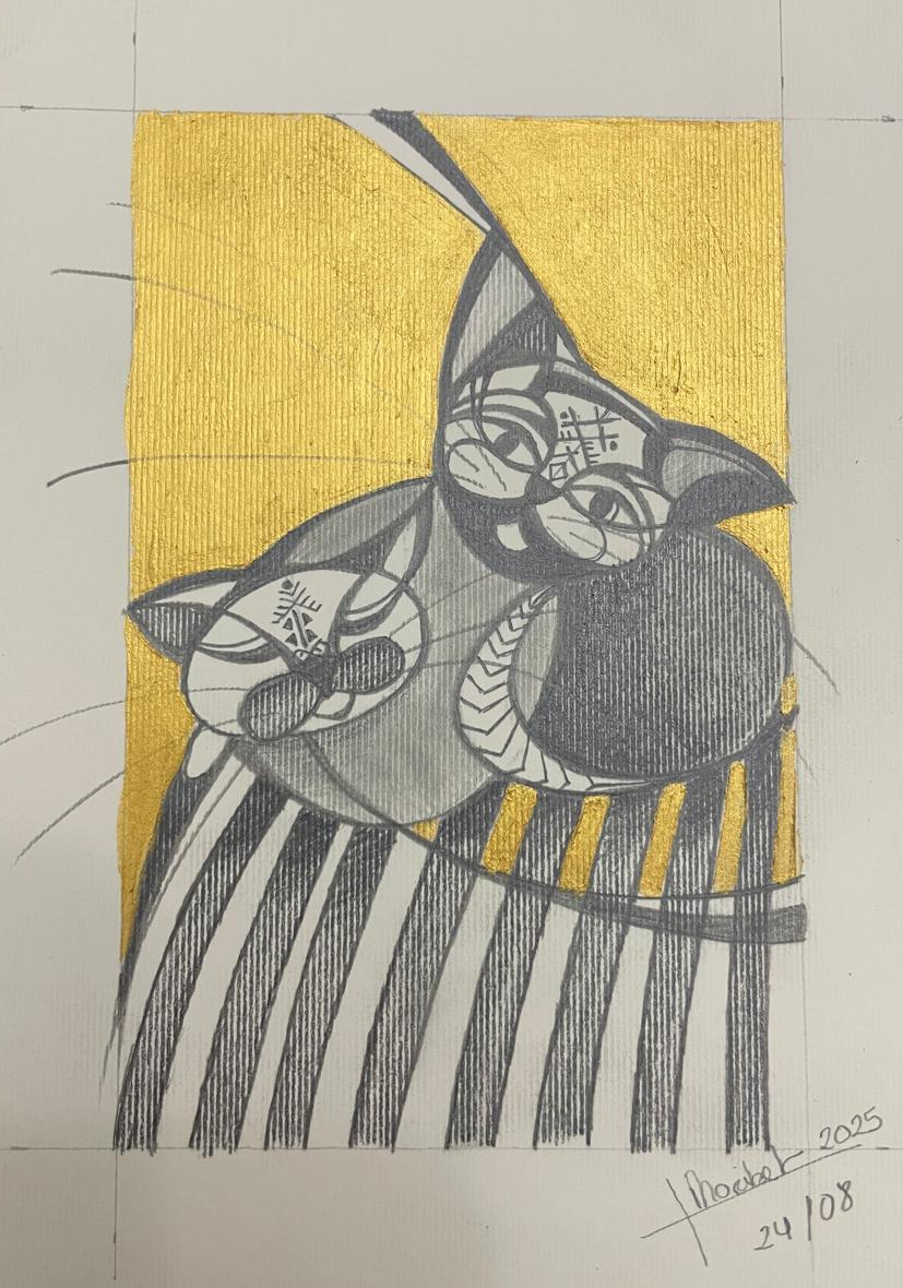 Nature at Rest, Mixed media on paper